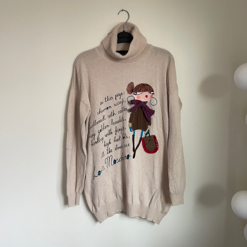 Vintage Moschino  Love Oversized Turtleneck
